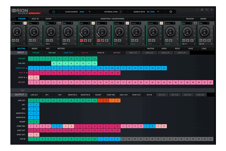 Orion Studio SC Cotrol panel NEW 02